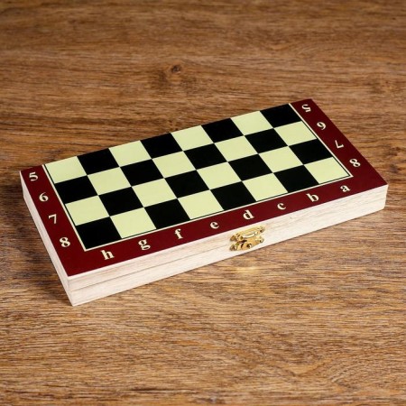 Chess, checkers, backgammon, board games, set 3 in 1, 25 x 25 cm-8