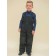 Semi -combinezone children, height 110 cm, black color