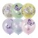 Shar Latex 12 "Butterflies", Bubble crystal, assorted, set 25 pcs.