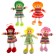 Soft toy "Doll", in a striped dress and hat, Mix color