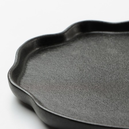 Black Ceramic Nonal Territory, 27 cm, black color-5