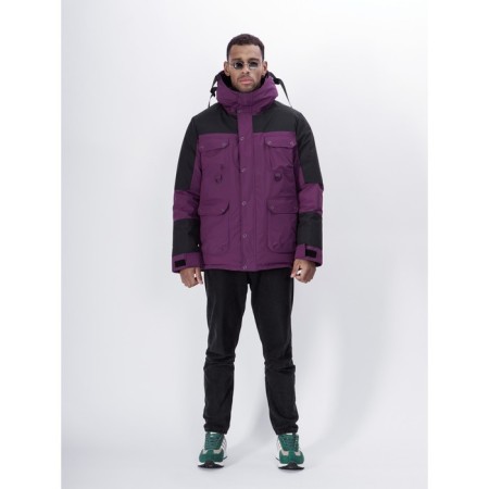 Ski jacket men, size 56, purple color