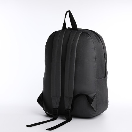 A backpack with a zipper, an outer pocket, the color is gray-3
