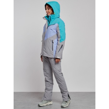 Ski costume female winter, size 48, green color-1