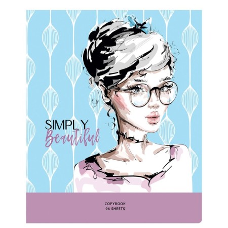 A notebook of 96 sheets in the Simply The Best cage, cover coated cardboard, glossy lamination, offset block, mix-5