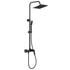 Душевая система RUSH Thira TR3635-50Black, тропический душ, душевой набор, латунь, черный