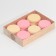 Confectionery packaging, Makarun box with PVC lid, Kraft, 17 x 12 x 3.5 cm