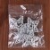 Decor for creativity from the vine "Star" set of 4 pcs., Size 1 pc. - 6.5 cm, silver color