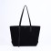 Soper bag with zipper, black color