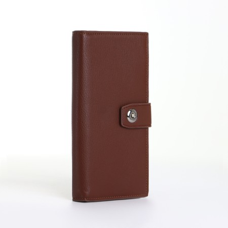 Male purse on a magnet, brown color