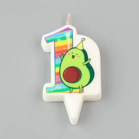 Candle in the Avocado cake, number 1, 6.5 cm-2