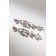Hanging earrings with rhinestones "openwork" Spring mood, white color in silver, 7 cm
