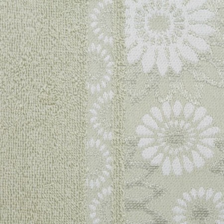 Tainted towel "Chamomile", 420 g, size 70x135 cm, pistachio color-1