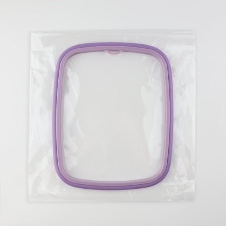 Schoolchinders for embroidery, flexible rectangle, 22 × 18 cm, purple color-3