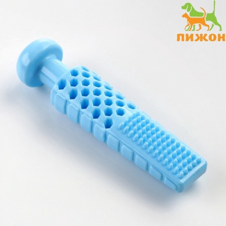 Dog toy "Tower", TPR, Massage, 14 x 2.8 cm, blue
