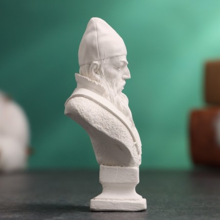 Bust "Tsar Ivan the Terrible" White, 4x2.5x6.5cm-3