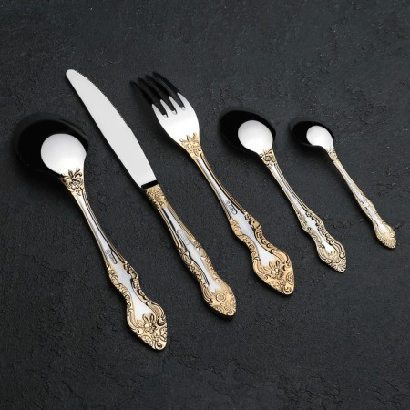 Set of cutlery "Troika", 30 items, decorative box-3
