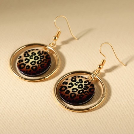 Earrings with rings "just be the queen"-2