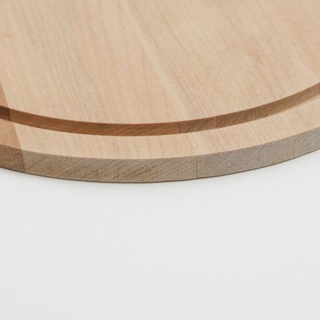Board wooden board with a gutter "Circle" with a handle 28.5x19x0.8 cm birch-2