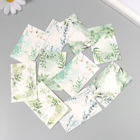 Cardboard "Flowers 06" set 10 pcs (5 types) 4x6 cm-1