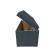 Puff with a lid and weighting, 800 × 400 × 420 mm, Bahama mitch, Denim color