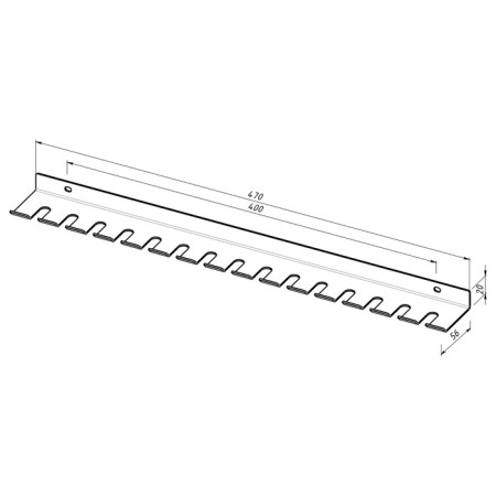 Holder for pneumatic tools and clamping ticks, wall, black-6
