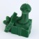 New Year's Equal candle “New Year: a snake with a gift”, green 77 x 61 x 35