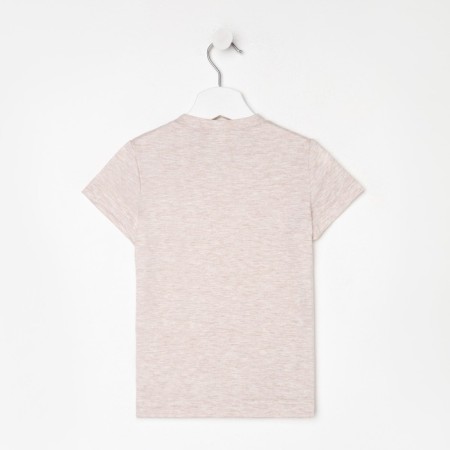 Футболка детская Basic line цвет бежевый меланж, рост 116-9