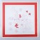 Matte flowers film, "Flowers with a border", 58x58cm, red