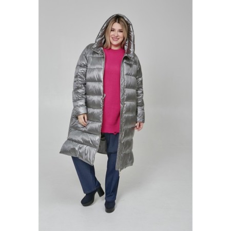 Female coat, size 68, gray color-2
