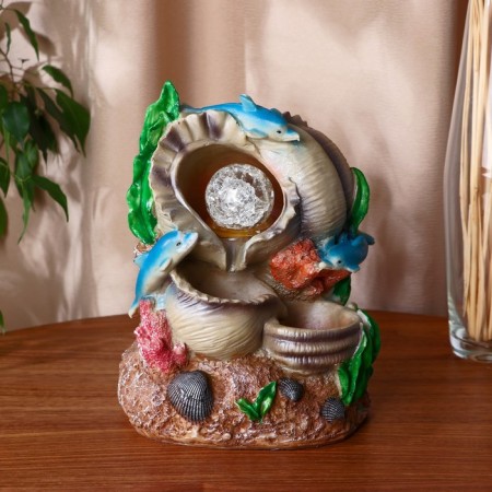 Fountain "Dolphins" shells, 11x16x24 cm (with backlight)