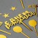Decoration for the cake "Happy Birthday", gold