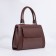 Women's bag El Masta with a zipper, 2 outer pockets, a long belt, coffee color
