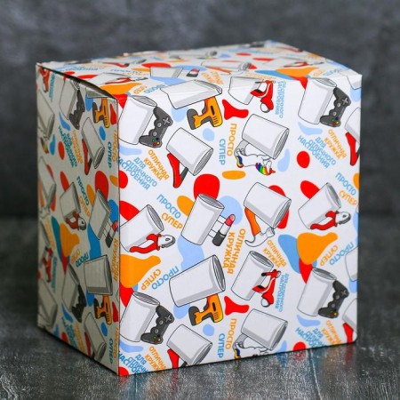 Ceramic mug “FORGE and DEEN”, with a mold pen, 400 ml, white color-4