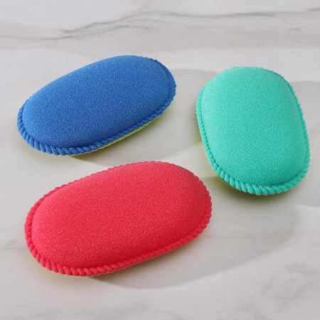 Body sponge with a massage layer, color mix-5