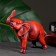 Figure "Elephant" red, 13x5x14cm