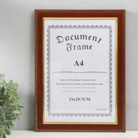 Photo frame plastic A4 Format "Golden Waves and Points" Dark Tree 24.8x33.5 cm
