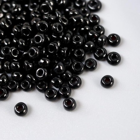 Beads "Zlatka" 08/0 10 g 0049 black