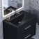 Sink uperwood Foster Quartz 70 cm, quartz, black matte, space