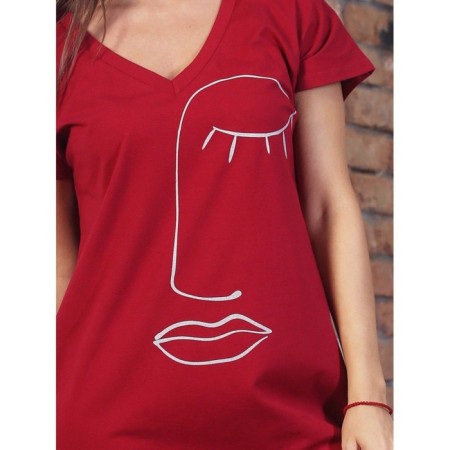 Female dress, size 44, burgundy color-4