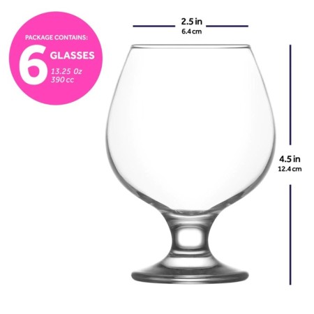 Set of glasses for brandy Lav Misket, 390 ml, 6 pcs-1