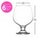 Set of glasses for brandy Lav Misket, 390 ml, 6 pcs