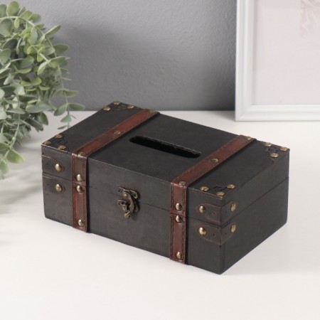 Casket tree napkin "Black suitcase" 14x23x9 cm-2
