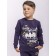Set: T-shirt, trousers, height 164 cm, dark blue color