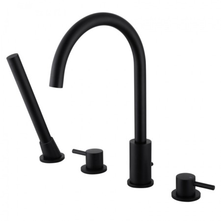 Bath mixer Abber Wasser Kreis AF8113B, on board the bath, shower, black