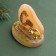 Souvenir "heat and affection! 2025", with a bell, selenite, 6x6x4.5 cm