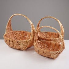 A set of baskets, 3 pcs, 41x32x15/36 cm, 36x29x14/36 cm, 31x25x13/28 cm, vine