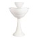 Plastic flowerbed, 2 tiers, d = 25–55 cm, h = 87 cm, on a high leg, white
