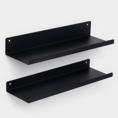 Shelves for storage "Loft Art", 35 × 10 × 3.5 cm, 2 pcs, black color