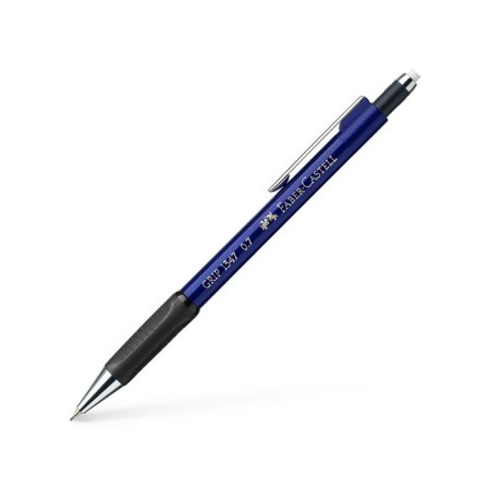 Mechanical pencil 0.7 mm Faber-Castell Grip 1347 with an eraser, rubber emphasis, blue-1